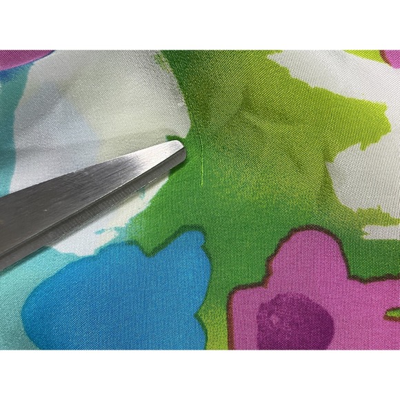 Diane Von‎ Furstenberg Silk Blouse Womens Large Colorful Floral Abstract Luxury - Picture 13 of 14